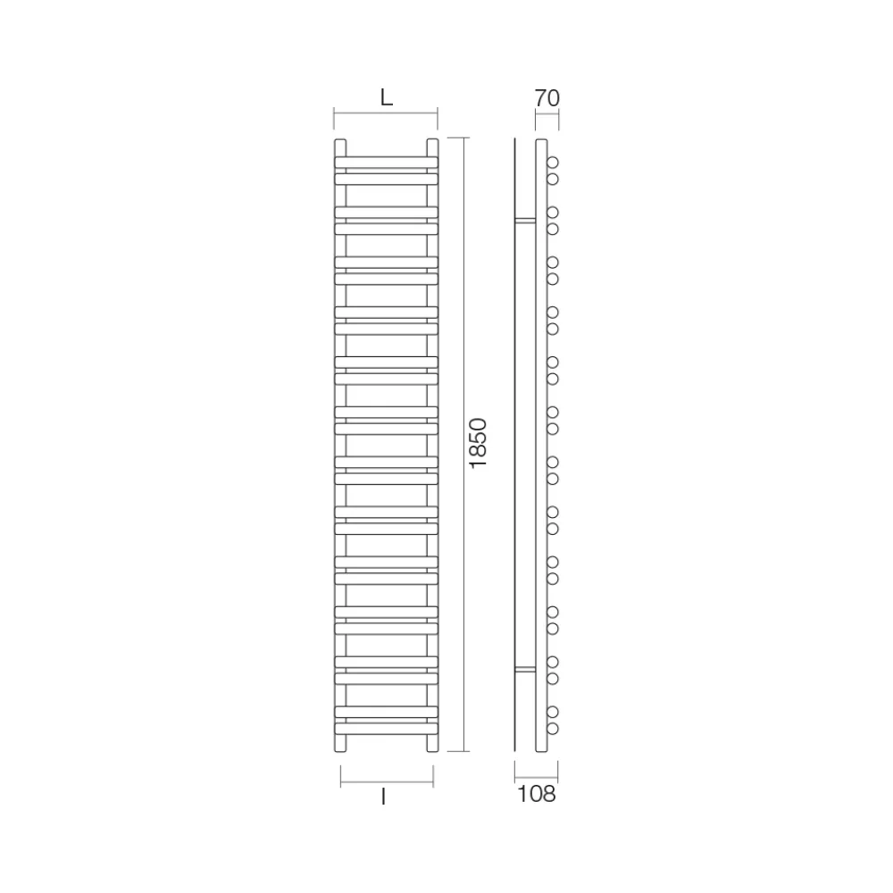 Viadurini Radiators Handtuchheizkörper Wasser-Hydraulikkühler aus Kohlenstoffstahl, hergestellt in Italien – bayerisch