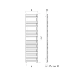 Viadurini Radiators Handtuchheizkörper Wasser-Hydraulischer Handtuchwärmer aus satiniertem Stahl, hergestellt in Italien – Peel
