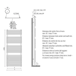 Viadurini Radiators Handtuchheizkörper Wasser-Hydraulischer Handtuchwärmer aus Kohlenstoffstahl Rost Made in Italy - Coccola