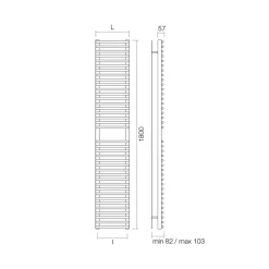 Viadurini Radiators Handtuchheizkörper Wasser-Hydraulischer Handtuchwärmer aus Kohlenstoffstahl – weich
