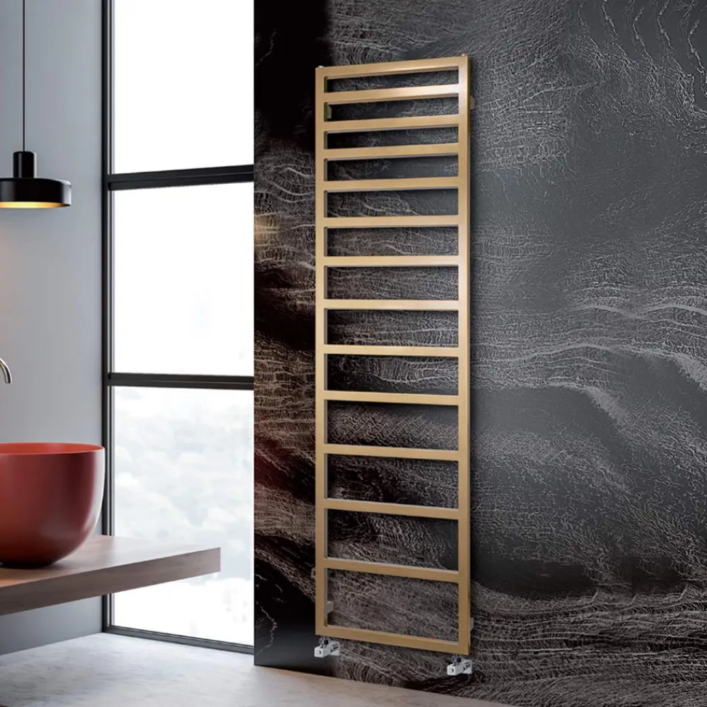 Viadurini Radiators Handtuchheizkörper Wasser-Hydraulischer Handtuchwärmer mit einfachen Linien aus Stahl, hergestellt in Italien – Pistazie