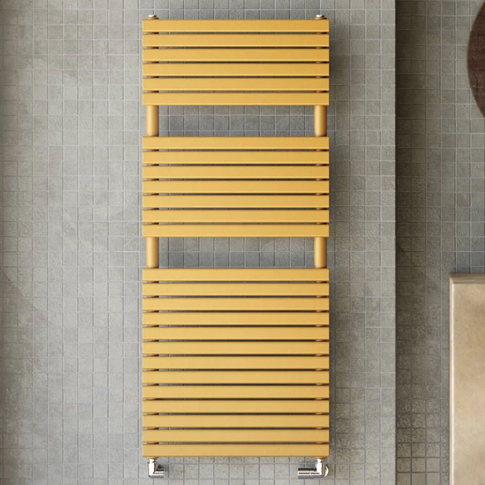 Viadurini Radiators Handtuchheizkörper Wasser-Hydraulischer Handtuchwärmer aus Kohlenstoffstahl Ocker Made in Italy - Tepore