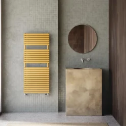 Viadurini Radiators Handtuchheizkörper Wasser-Hydraulischer Handtuchwärmer aus Kohlenstoffstahl Ocker Made in Italy - Tepore
