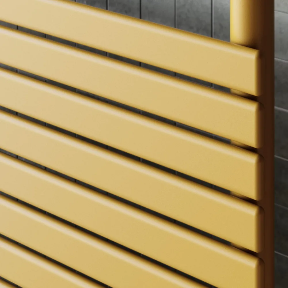 Viadurini Radiators Handtuchheizkörper Wasser-Hydraulischer Handtuchwärmer aus Kohlenstoffstahl Ocker Made in Italy - Tepore