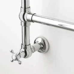 Scirocco H Handtuchheizkörper Wasser-Hydraulischer Handtuchwärmer für Badezimmer aus verchromtem Messing Made in Italy - Caterina