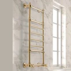 Scirocco H Handtuchheizkörper Wasser-Hydraulischer Handtuchwärmer für Badezimmer aus Messing Made in Italy - Amira