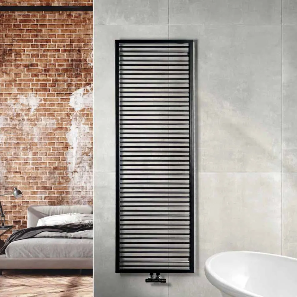 Scirocco H Handtuchheizkörper Wasser-Hydraulischer Handtuchwärmer für Badezimmer aus Graphitstahl - Shadow von Scirocco