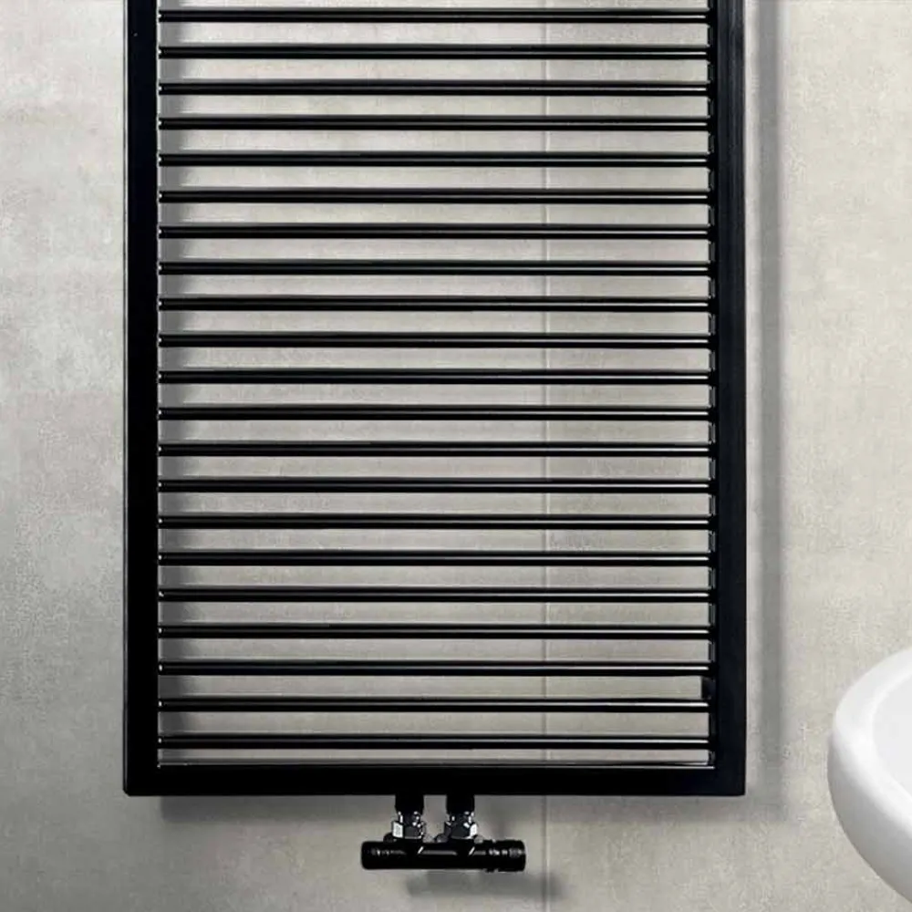 Scirocco H Handtuchheizkörper Wasser-Hydraulischer Handtuchwärmer für Badezimmer aus Graphitstahl - Shadow von Scirocco