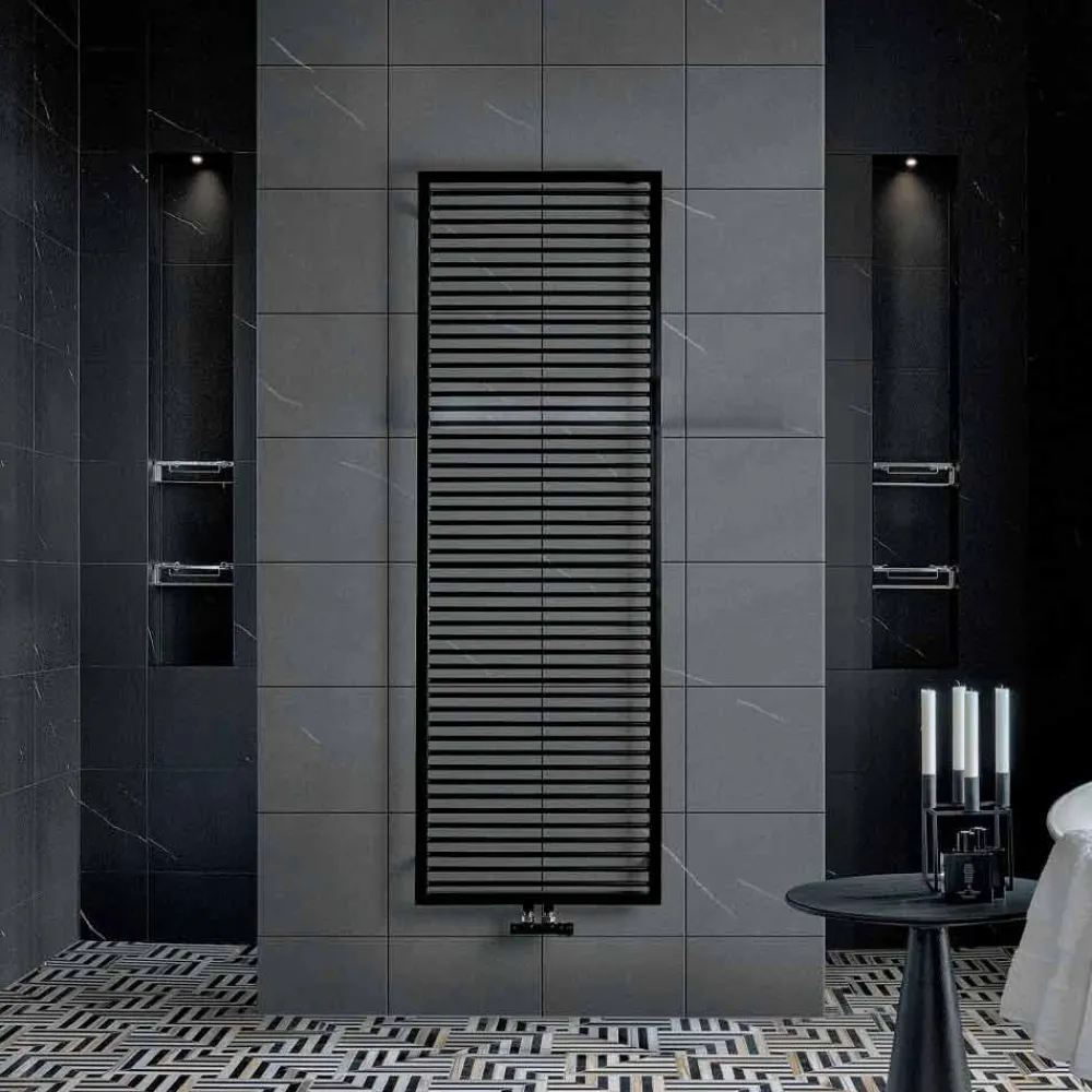 Scirocco H Handtuchheizkörper Wasser-Hydraulischer Handtuchwärmer für Badezimmer aus Graphitstahl - Shadow von Scirocco