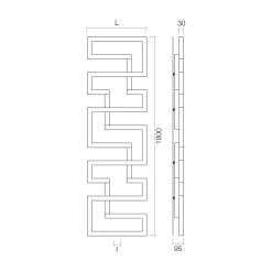Viadurini Radiators Heizkörper Hydraulisch-Hydraulischer Heizkörper aus Edelstahl, hergestellt in Italien – Ofen