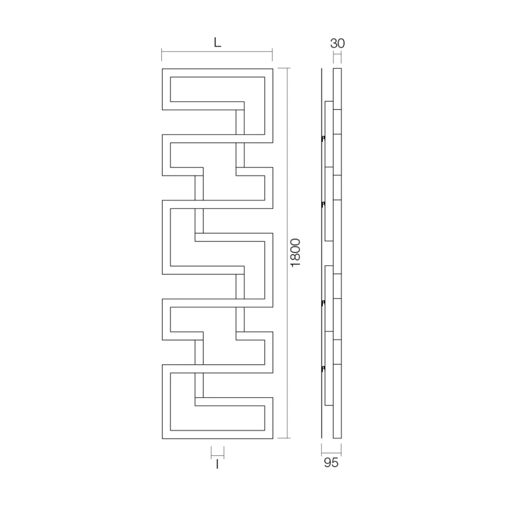 Viadurini Radiators Heizkörper Hydraulisch-Hydraulischer Heizkörper aus Edelstahl, hergestellt in Italien – Ofen