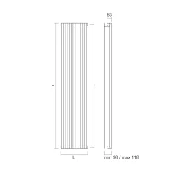 Viadurini Radiators Heizkörper Hydraulisch-Hydraulischer Heizkörper aus verkehrsweißem Stahl, hergestellt in Italien – Cup