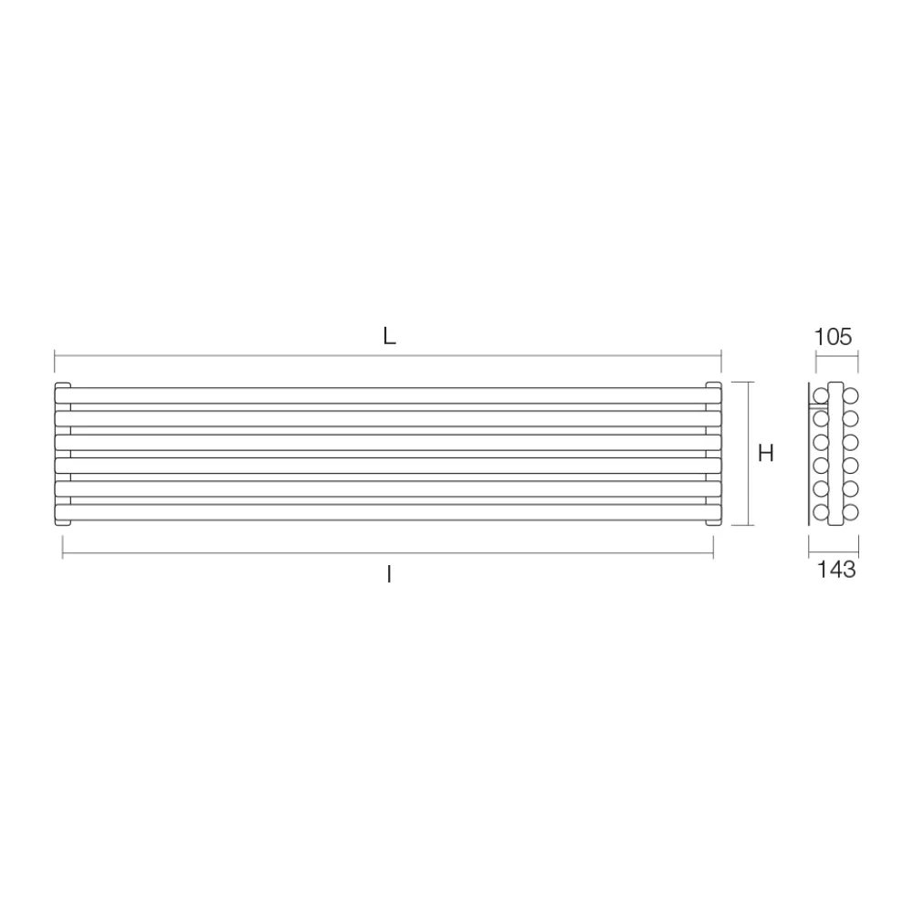 Viadurini Radiators Heizkörper Hydraulisch-Hydraulischer Heizkörper aus reinweißem Stahl, hergestellt in Italien – Cookies