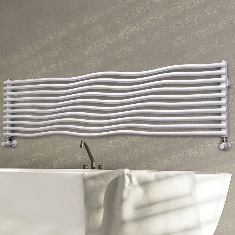 Viadurini Radiators Heizkörper Hydraulisch-Hydraulischer Heizkörper mit horizontal gebogenen Elementen, hergestellt in Italien – Zucchero