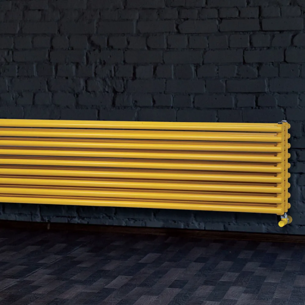 Viadurini Radiators Heizkörper Hydraulisch-Hydraulischer Heizkörper mit dreifacher Serie horizontaler Elemente, hergestellt in Italien – Caramella