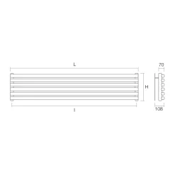 Viadurini Radiators Heizkörper Hydraulisch-Hydraulischer Heizkörper mit vertikalen Kollektoren und horizontalen Rohren – zusammengesetzt