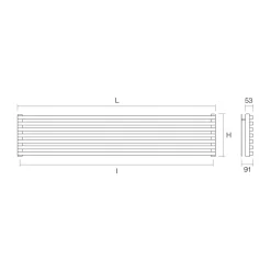 Viadurini Radiators Heizkörper Hydraulisch-Hydraulischer Heizkörper mit einzelnen Elementen mit quadratischem Querschnitt, hergestellt in Italien – Nougat