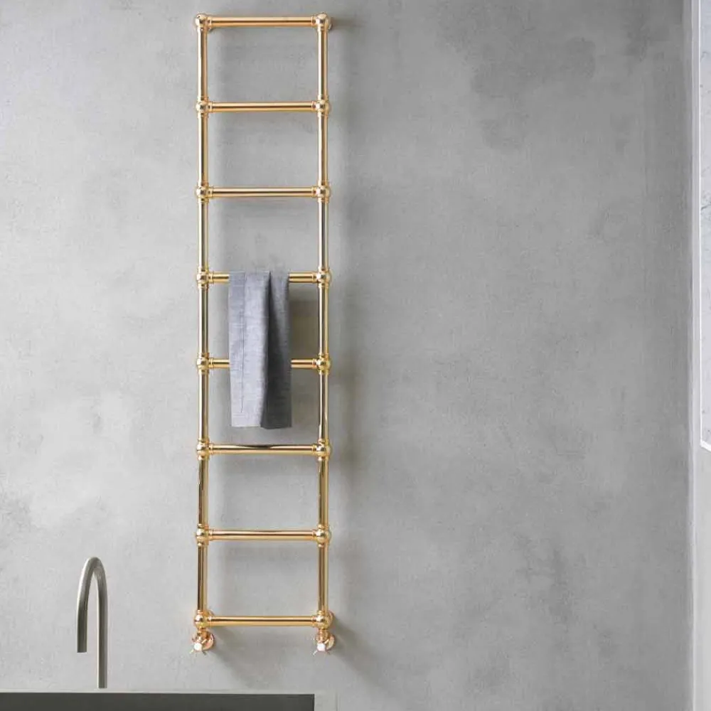 Viadurini Radiators Handtuchheizkörper Wasser-Hydraulischer modularer Handtuchwärmer Messingrohr Gold 311 W - Caesar