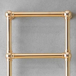 Viadurini Radiators Handtuchheizkörper Wasser-Hydraulischer modularer Handtuchwärmer Messingrohr Gold 311 W - Caesar