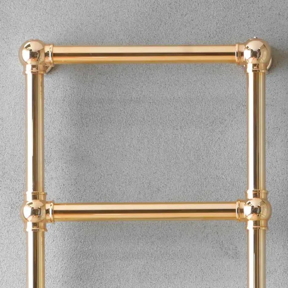 Viadurini Radiators Handtuchheizkörper Wasser-Hydraulischer modularer Handtuchwärmer Messingrohr Gold 311 W - Caesar