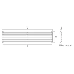 Viadurini Radiators Heizkörper Hydraulisch-Hydraulischer Stahlheizkörper mit einem einzigen Abschnitt aus in Italien hergestellten Elementen – Korb