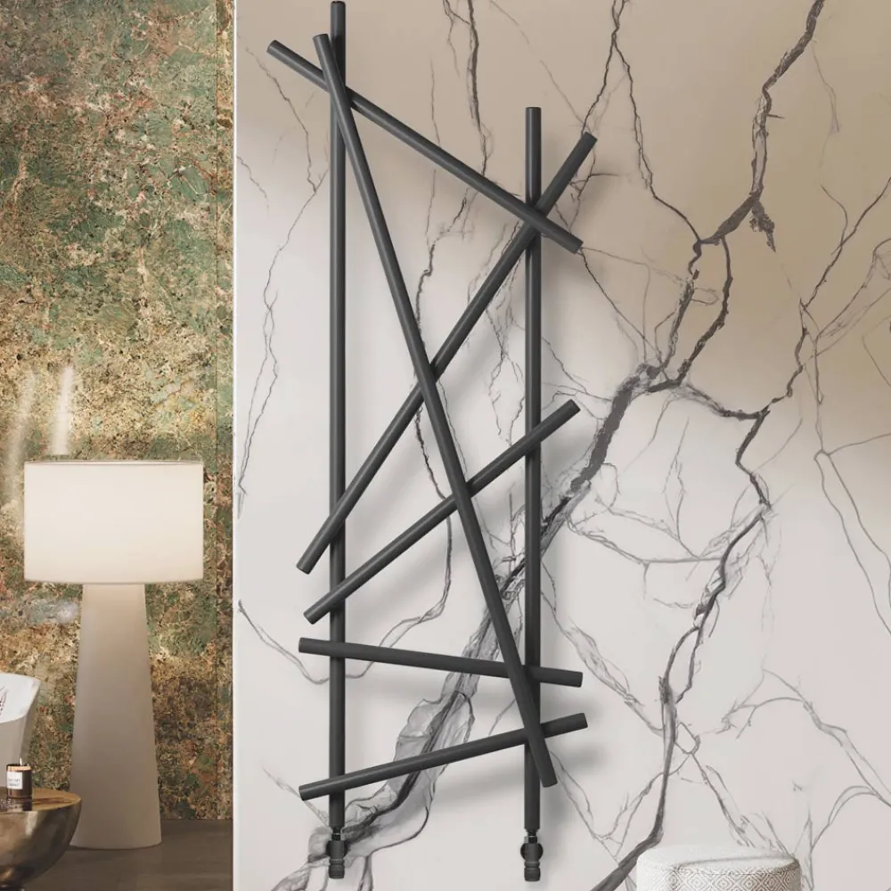 Scirocco H Heizkörper Hydraulisch-Hydraulischer Stahlheizkörper mit Rundrohren Made in Italy - Random