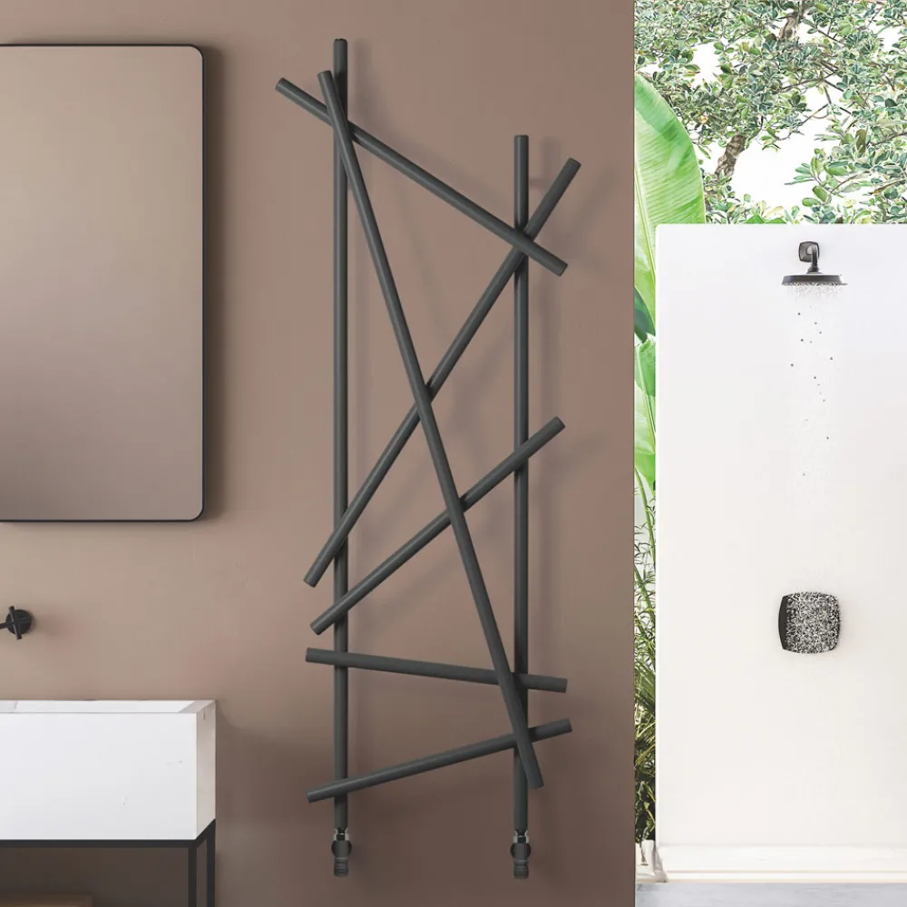 Scirocco H Heizkörper Hydraulisch-Hydraulischer Stahlheizkörper mit Rundrohren Made in Italy - Random