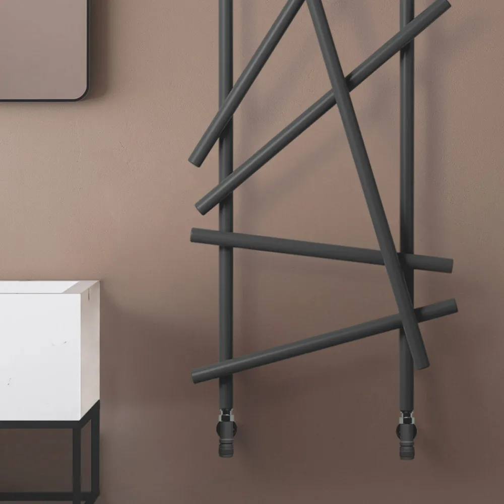 Scirocco H Heizkörper Hydraulisch-Hydraulischer Stahlheizkörper mit Rundrohren Made in Italy - Random