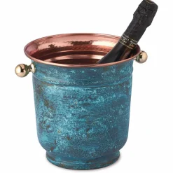 Viadurini Kitchen Küchenzubehör-Ice Bucket Wine Design in poliertem Kupfer oder Grün 20 cm - Gennarino