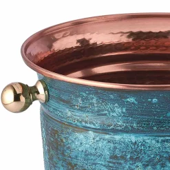 Viadurini Kitchen Küchenzubehör-Ice Bucket Wine Design in poliertem Kupfer oder Grün 20 cm - Gennarino