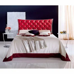 Viadurini Night Design Maßgeschneiderte Möbel|Schmiedeeisen Doppelbetten-Idra Capitonnè Doppelbett aus Schmiedeeisen in Design