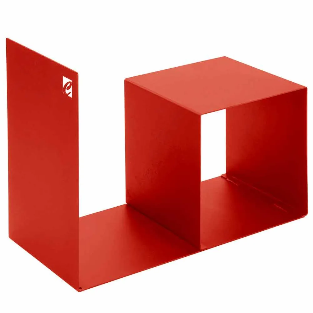 Viadurini Fire Design Kaminholzständer Aus Eisen Und Stahl-Indoor Holzhalter aus farbigem Stahl mit Couchtisch Made in Italy - Cecio