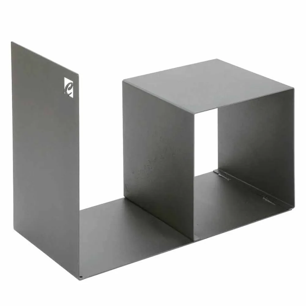 Viadurini Fire Design Kaminholzständer Aus Eisen Und Stahl-Indoor Holzhalter aus farbigem Stahl mit Couchtisch Made in Italy - Cecio