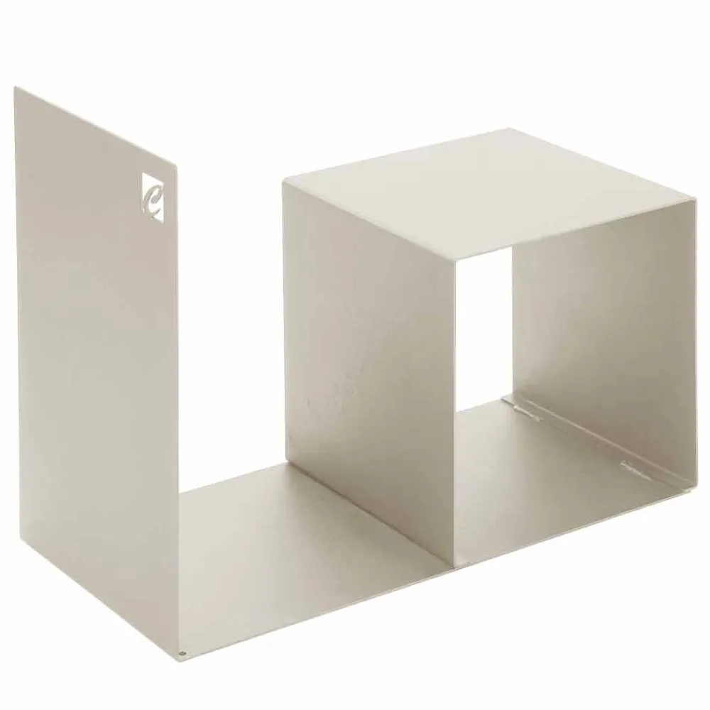 Viadurini Fire Design Kaminholzständer Aus Eisen Und Stahl-Indoor Holzhalter aus farbigem Stahl mit Couchtisch Made in Italy - Cecio