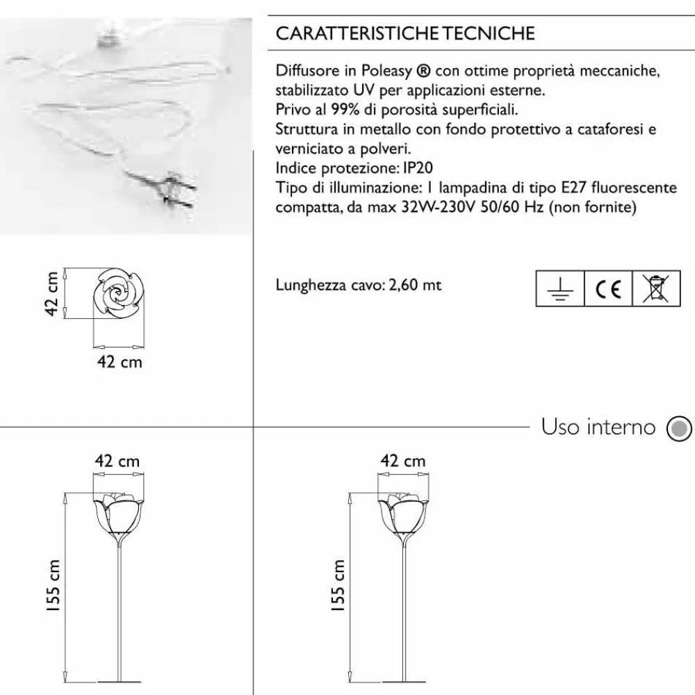 Myyour Designer Stehlampen-Indoor Plastic Flower Design Stehlampe - Baby Love von