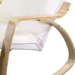 Viadurini Living Moderne Sessel-Indoor-Schaukel aus Birkenholz und Stoff - Abissi