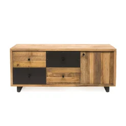 Viadurini Living Anrichte-Indoor-Sideboard mit einer Tür, 4 Schubladen und Metallfüßen - Slide