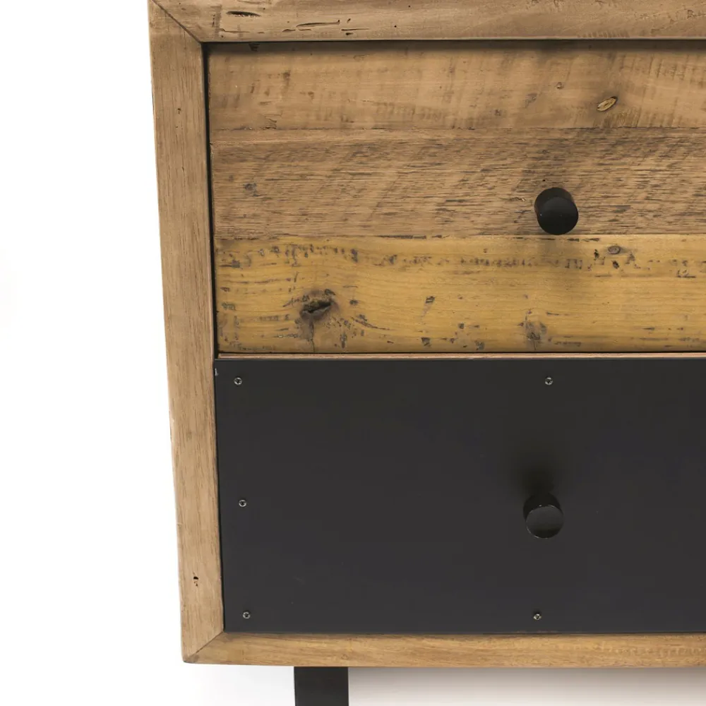 Viadurini Living Anrichte-Indoor-Sideboard mit einer Tür, 4 Schubladen und Metallfüßen - Slide