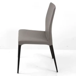 Viadurini Living Moderne Stühle-Indoor-Stuhl aus Eschenholz und Kunstleder Made in Italy - Floki