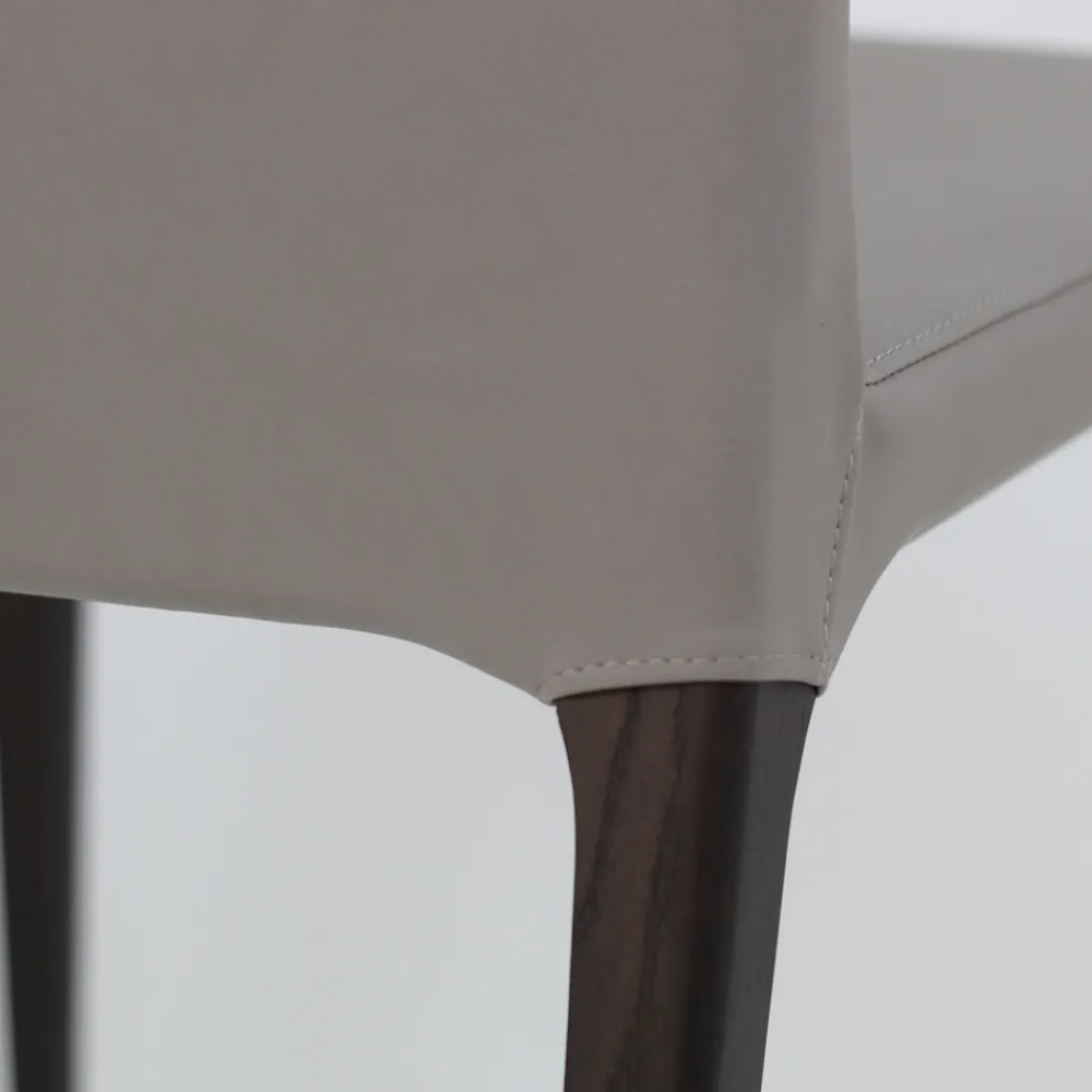 Viadurini Living Moderne Stühle-Indoor-Stuhl aus Eschenholz und Kunstleder Made in Italy - Floki