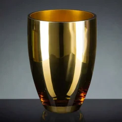 Viadurini Living Deko Vasen-Indoor-Vase aus mundgeblasenem Glas Gold-Finish Handgefertigt in Italien - Taka
