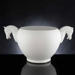 Viadurini Living Deko Vasen-Indoor-Vase aus weißer Keramik oder 24 Karat Gold, handgefertigt in Italien - Jacky