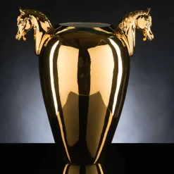 Viadurini Living Deko Vasen-Indoor-Vase aus weißer Keramik oder 24 Karat Gold, handgefertigt in Italien - Jacky