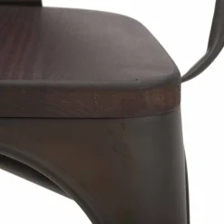 Viadurini Living Design Stühle-Industriedesign Stuhl Holzsitz und Eisengestell, 2 Stück - Delia