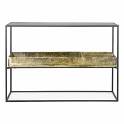 Viadurini Living Konsolentisch Flur-Industriedesign-Konsole aus Stahl und Glas Homemotion - Malpensa