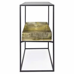 Viadurini Living Konsolentisch Flur-Industriedesign-Konsole aus Stahl und Glas Homemotion - Malpensa