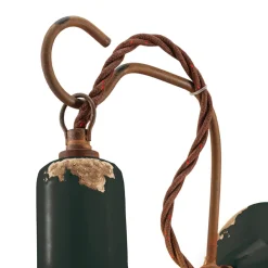 Ferroluce Wandleuchte Industrial-Industrielle handwerkliche Wandlampe aus Eisen und Keramik - Vintage