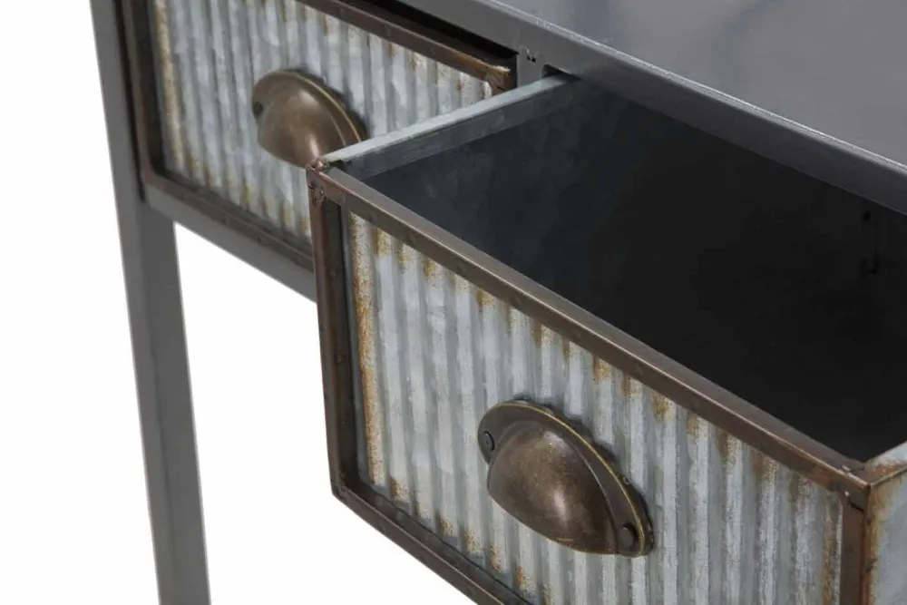 Viadurini Living Badmöbel Hängend-Industrieller Badezimmerschrank aus Eisen im Vintage-Stil mit Schubladen - Pome