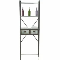 Viadurini Living Badmöbel Hängend-Industrieller Badezimmerschrank aus Eisen im Vintage-Stil mit Schubladen - Pome