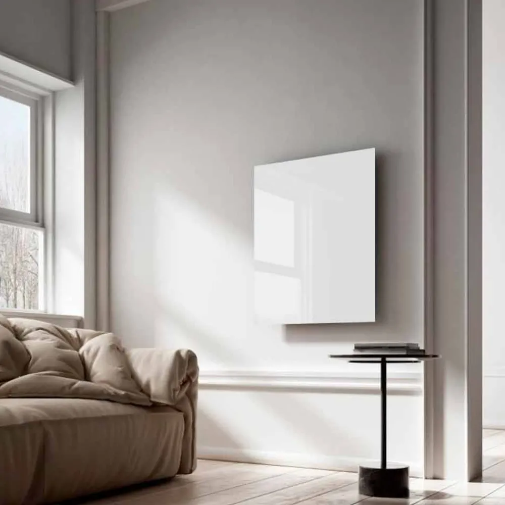 Viadurini Radiators Heizkörper Elektrisch-Infrarot-Elektroheizkörper aus weißem Klarglas